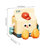 Adorable Milk Carton LED Night Light - USB Rechargeable Silicone Lamp with Tap Control, Timer & 3 Brightness Levels