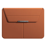 3-in-1 Detachable PU Leather Laptop Sleeve with Ergonomic Stand & Mouse Pad(grey  13/14 inch)