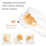 2pc*Effortless & Hygienic Portable Baby Bottle Cleaning Set(white)