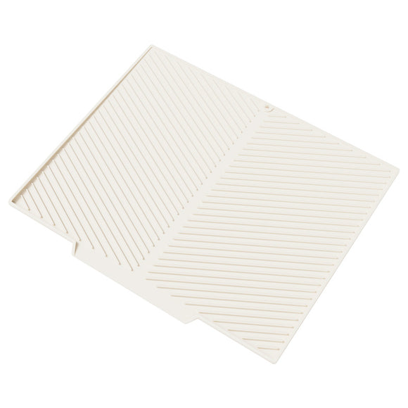 2PC White Multi-Use Drain Mat (51x43 cm) – Non-Slip Heat Protection for Dish Drying & Prep