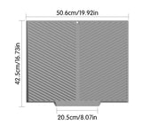 2PC White Multi-Use Drain Mat (51x43 cm) – Non-Slip Heat Protection for Dish Drying & Prep