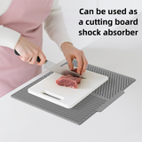 2PC Grey Multi-Use Drain Mat (37x27 cm) – Non-Slip Heat Protection for Dish Drying & Prep