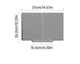 2PC Grey Multi-Use Drain Mat (37x27 cm) – Non-Slip Heat Protection for Dish Drying & Prep