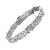 3-Pack 13cm Clover Magnetic Bracelet Set – Rose Gold/Gold/Silver Tone,Crystal Inlay for Women