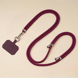 3-Pack Adjustable Wine Red Crossbody Phone Lanyards – Dual Wear Modes, Two-Ways of Hanging,Ultra-Slim 0.6mm Patch