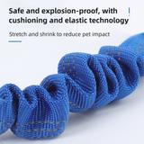 2PC Black Adjustable Dog Car Safety Seat Belt Leash - Anti-Shock Bungee Headrest Restraint with Reflective Stitching & 316 Stainless Steel Clip