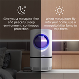2-Pack Silent UV LED Mosquito Killer Lamp - Indoor Physical Insect Trap & Fly Catcher with USB Power for Home