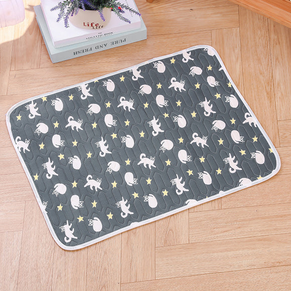 2-Pack Black Cat Pet Summer Cooling Latex Pad (M Size: 50*40cm) - Breathable Ice Silk & Latex-Filled Dog Bed Cat Sleeping Mat with Non-Slip Base