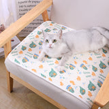 2-Pack Gray Rabbit Pet Summer Cooling Latex Pad (S Size: 40*30cm) - Breathable Ice Silk & Latex-Filled Dog Bed Cat Sleeping Mat with Non-Slip Base