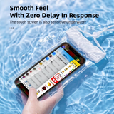 3-PCS White IPX8 Waterproof Phone Pouch(19×11 CM) - Universal Touch Screen & Underwater Photo Case for Swimming, Snorkeling, and Beach