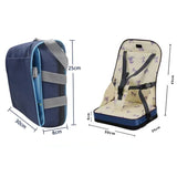 Blue Multi-Functional Portable Highchair Booster Seat for Infants & Kids - Ultra-Lightweight Foldable Travel Dining Chair Bag