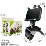 2-Pack Multi-Function 360° ABS Rotating Car Phone Holder - Universal Clip Mount for Dashboard, Rearview Mirror & Sun Visor with Anti-Slip