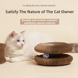 2-Pack Creative Accordion Cat Scratcher (Cat Head Design, 23x23x10CM) - Reversible Honeycomb Material Scratch Pad & Lounge Mat for Stress Relief