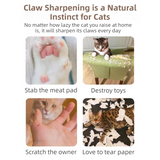 2-Pack Creative Accordion Cat Scratcher (Cat Head Design, 23x23x10CM) - Reversible Honeycomb Material Scratch Pad & Lounge Mat for Stress Relief