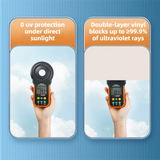 2-Pack White Ultra-Compact 5-Fold Waterproof All-Weather Umbrella for Women - Heart Pattern, Black Glue UV Protection, 8-Rib Frame,  Portable Capsule Parasol