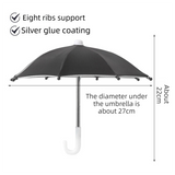 2-Pack Shock-Absorbing and Non-Slip Rearview Mirror Phone Holder with Detachable Mini Umbrella  - , Waterproof & Windproof and Sunshade, 360° rotatable