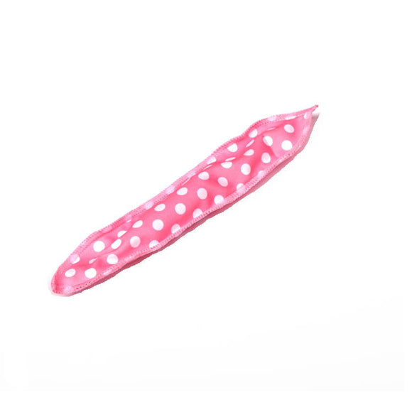 20-Pack Pink Polka Dot Bow Sponge Hair Rollers Set -  Soft Sleep Pillow Lazy No-Heat Curler for Heatless Loose Curls Hair Style