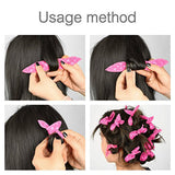 20-Pack Pink Polka Dot Bow Sponge Hair Rollers Set -  Soft Sleep Pillow Lazy No-Heat Curler for Heatless Loose Curls Hair Style