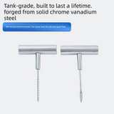 A 33-piece set Blue Heavy-Duty Tubeless Tyre Repair Kit - Emergency Puncture Plug Set for Cars, Motorcycles & ATVs