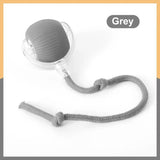 2-PCS Grey Automatic Interactive Cat Ball Toy with Rope - Durable & Bite-Resistant Pet Jump Ball for Self-Entertainment & Play