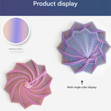 2-Pcs Laser Red Smart 3D Printed Fidget Toy - Hexagonal Illusion Folding Desk Toy for Stress Relief & Focus