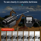 R7 Monocular Night Vision Device with 10x Digital Zoom 2.5K QHD Video Recording Infrared Night Vision for Outdoor Hunting Camping Security Surveillance