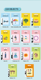 Pink Bear Talking  Cards Educational Toy for Toddlers 112 Cards Audible Preschool Learning Machine Early Childhood Development Interactive Reading Cards with Rechargeable Battery ABS Material