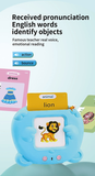 Pink Bear Talking  Cards Educational Toy for Toddlers 112 Cards Audible Preschool Learning Machine Early Childhood Development Interactive Reading Cards with Rechargeable Battery ABS Material