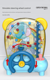 Pink Ball Catching Machine Game Kids Steering Wheel Pinball Desktop Game Hand Eye Coordination Training Parent-Child Interactive Educational Toy Concentration Focus Plastic 4+ Years