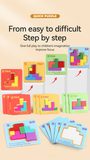 Quick Puzzle Tetris Building Blocks Game Speed Challenge Parent-Child Interactive Brain Training 20 Challenge Cards 4 Difficulty Levels ABS Material 3+ Years Educational Toy