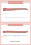 Pink 5-Piece Compact Makeup Brush Set with Mirror - Synthetic Fibre Travel Case with Foundation, Powder & Blush Brushes - Portable Beauty Tool Kit for On-the-Go Touch-Ups
