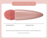 Green 5-Piece Compact Makeup Brush Set with Mirror - Synthetic Fibre Travel Case with Foundation, Powder & Blush Brushes - Portable Beauty Tool Kit for On-the-Go Touch-Ups