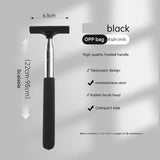 Black Telescopic Car Mirror Wiper - ABS & Stainless Steel - 98cm Extendable, Defog & Rain Removal, Compact Car Cleaning Tool, Universal Fit, Travel Friendly