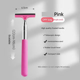 Pink Telescopic Car Mirror Wiper - ABS & Stainless Steel - 98cm Extendable, Defog & Rain Removal, Compact Car Cleaning Tool, Universal Fit, Travel Friendly
