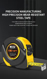 10M Heavy Duty Steel Tape Measure -  Metric & Imperial Dual Scale - High Carbon Steel Blade, Anti-Slip ABS+TPR Casing, Push-Button Lock, Wear-Resistant for Construction & DIY