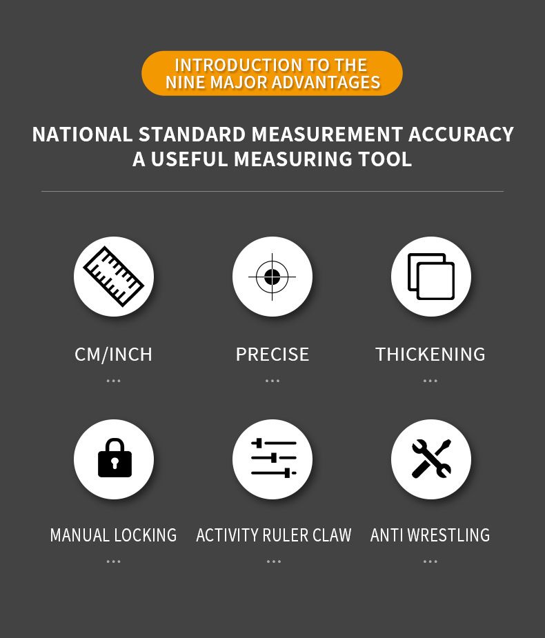 10M Heavy Duty Steel Tape Measure -  Metric & Imperial Dual Scale - High Carbon Steel Blade, Anti-Slip ABS+TPR Casing, Push-Button Lock, Wear-Resistant for Construction & DIY