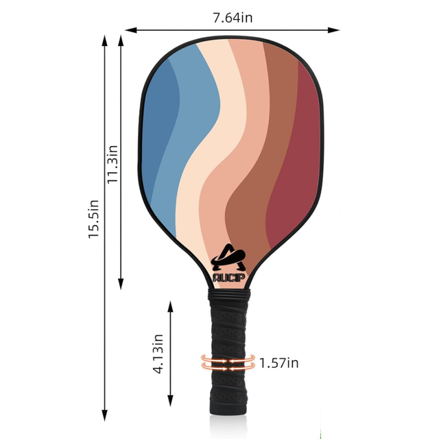 Lightweight 9-Ply Hard Basswood Pickleball Paddle Set with Curved Stripes Design - 2 Durable Paddles + 4 Balls + Ball Mesh Bag + Carrying Backpack for Indoor & Outdoor Play - Professional Size Construction, Breathable Non-Slip Grip