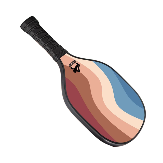 Lightweight 9-Ply Hard Basswood Pickleball Paddle with Curved Stripes Design for Indoor & Outdoor Play - Professional Size Construction, Breathable Non-Slip Grip