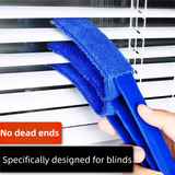4 Pack Blue Shutter and Car AC Vent Cleaner Brush with Washable Microfiber Cleaning Cloth – Reusable Window Blind Dust Remover for Air Vent, Car AC Vent, Fan & Narrow Gap