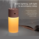 Pink Dual Spray USB Humidifier with Warm LED Night Light - 400ml Mini Portable Desk and Car Humidifier, Quiet Mist Output, ABS and PP Construction, Compact Rechargeable Moisture Solution for Home Office Travel