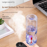 Green Mini Camera Humidifier, USB Rechargeable Portable Water Bottle Humidifier with LED Night Light, Wireless Desktop Mist Maker for Office, Bedroom, Travel & Car