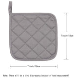 4 Pack Heat Resistant Pot Holders - Black Cotton Silver Coated Quilted Kitchen Heat Pads Non Slip Oven Mats 18x18cm Baking Cooking Microwave Use Durable Thermal Protection