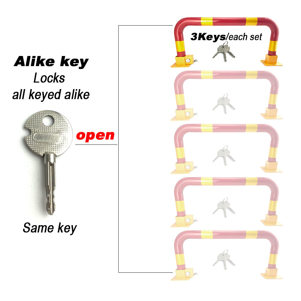 Traffic Control & Parking Tools: Arch Parking Barrier Fold Down Vehicle Security Locker Keyed Alike