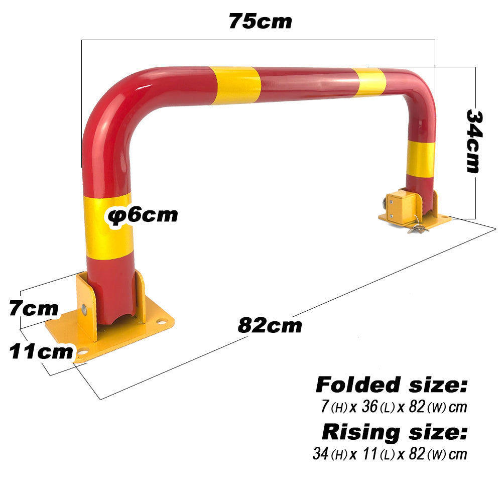 Traffic Control & Parking Tools: Arch Parking Barrier Fold Down Vehicle Security Locker Keyed Alike