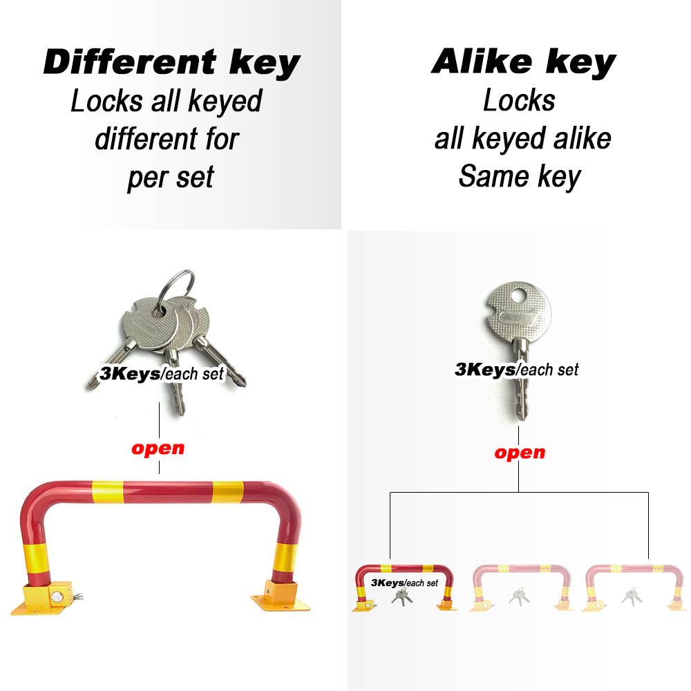 Traffic Control & Parking Tools: Arch Parking Barrier Fold Down Vehicle Security Locker Keyed Alike
