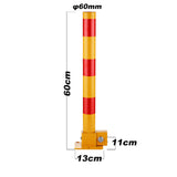 Traffic Control & Parking Tools: Red Parking Bollard locker Barrier Key Alike lock Fold Down Vehicle