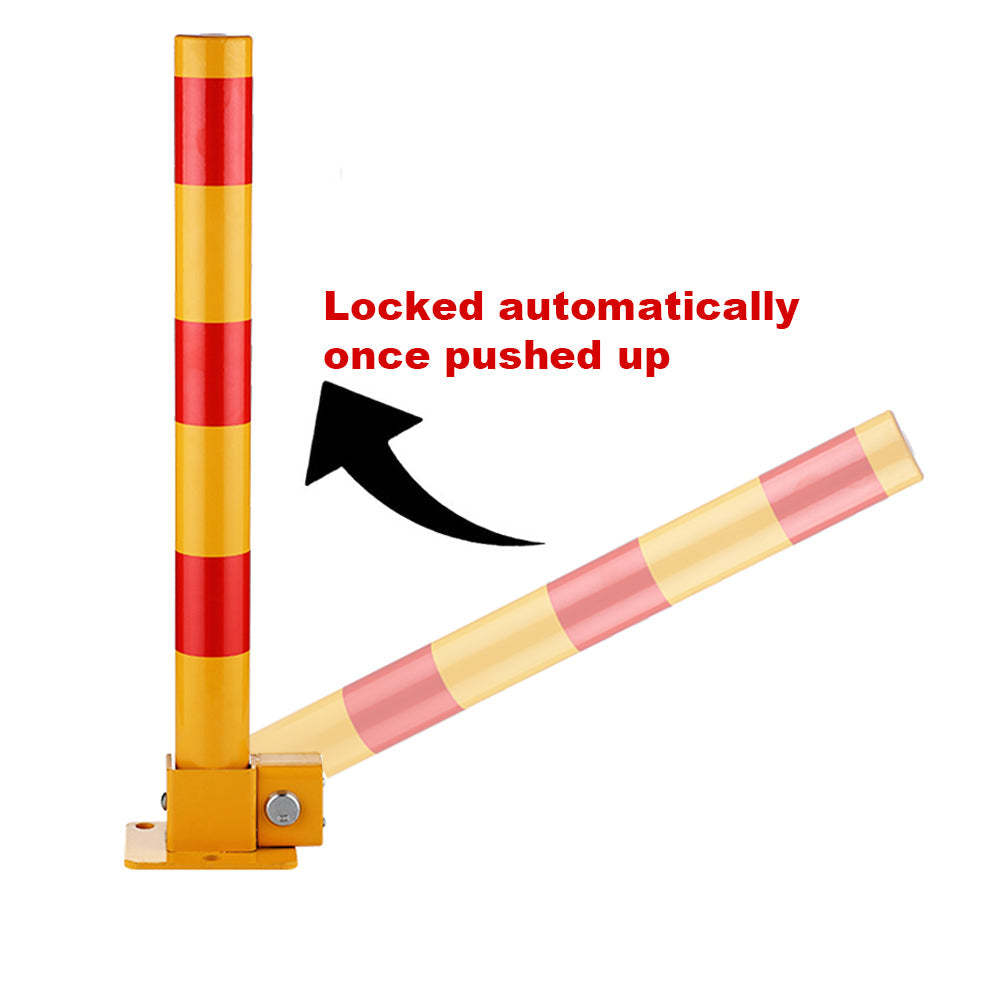 Traffic Control & Parking Tools: Red Parking Bollard locker Barrier Key Alike lock Fold Down Vehicle