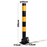 Traffic Control & Parking Tools: Fold Down Vehicle Security Car Parking Lock Safety Barrier Bollard Locker Barrier -Black