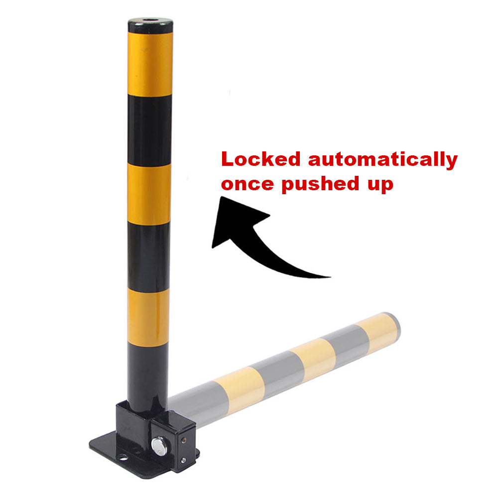 Traffic Control & Parking Tools: Fold Down Vehicle Security Car Parking Lock Safety Barrier Bollard Locker Barrier -Black