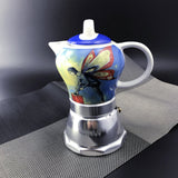 Coffee Machines & Accessories: Fairy Vintage Porcelain Ceramic Italian Stove Top Espresso Coffee Maker 3-4Cups 200ml